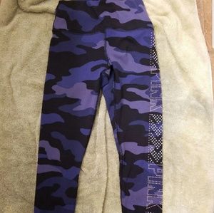 Vs pink blue camo bling legging